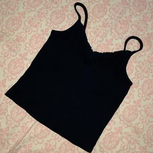 Black cropped top